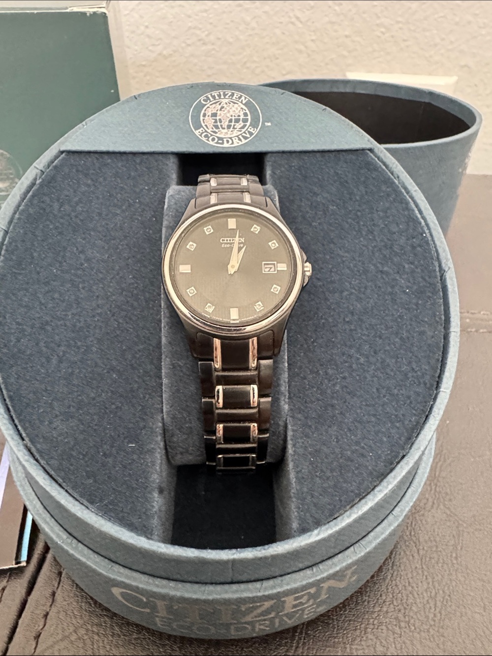 Citizen Woman’s Black and Silver Eco-Drive Bracelet Watch